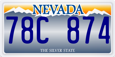 NV license plate 78C874