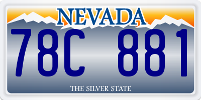 NV license plate 78C881