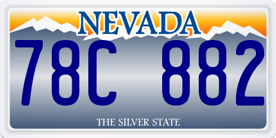 NV license plate 78C882