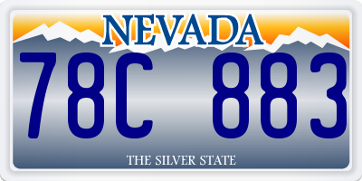 NV license plate 78C883