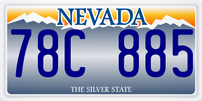NV license plate 78C885