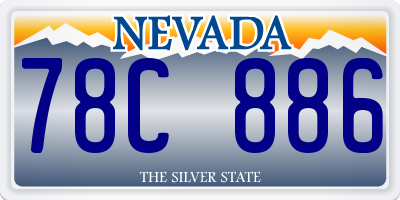 NV license plate 78C886