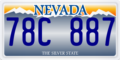NV license plate 78C887
