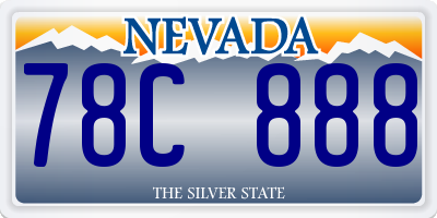 NV license plate 78C888