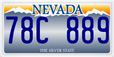 NV license plate 78C889