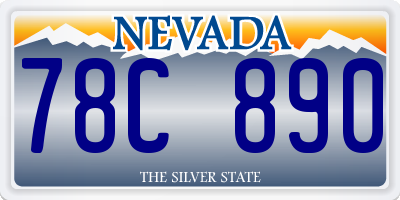 NV license plate 78C890