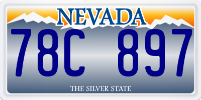 NV license plate 78C897