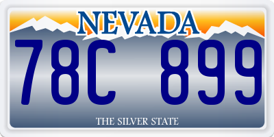 NV license plate 78C899