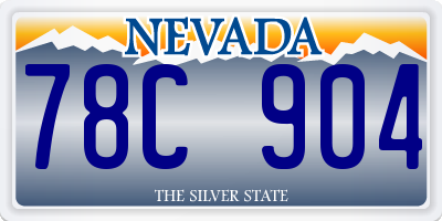 NV license plate 78C904