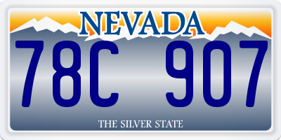 NV license plate 78C907