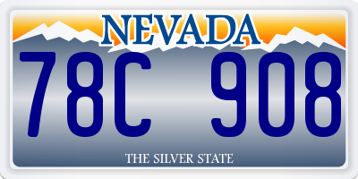 NV license plate 78C908