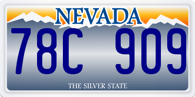 NV license plate 78C909