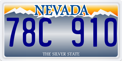 NV license plate 78C910