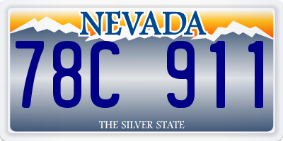 NV license plate 78C911