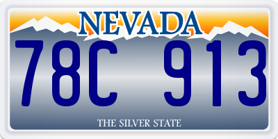 NV license plate 78C913