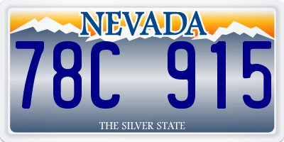 NV license plate 78C915