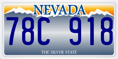 NV license plate 78C918