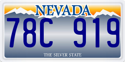 NV license plate 78C919