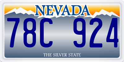 NV license plate 78C924