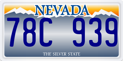 NV license plate 78C939