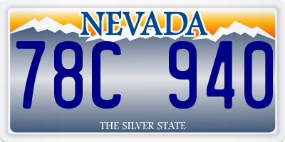 NV license plate 78C940