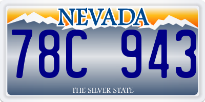 NV license plate 78C943