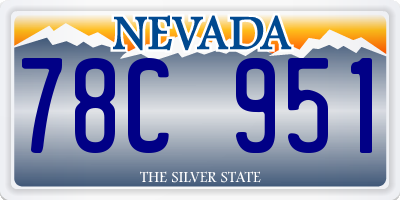 NV license plate 78C951