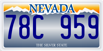 NV license plate 78C959
