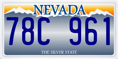 NV license plate 78C961