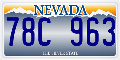 NV license plate 78C963