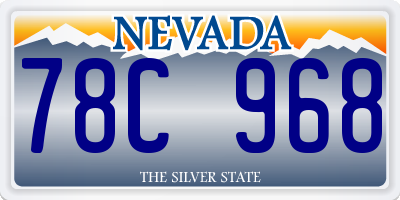 NV license plate 78C968