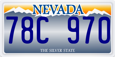 NV license plate 78C970