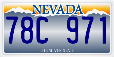 NV license plate 78C971