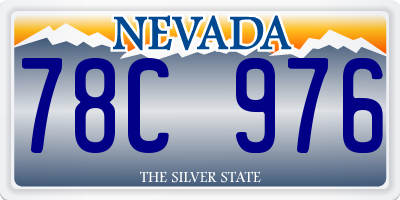 NV license plate 78C976