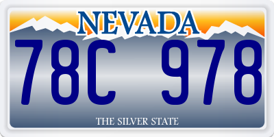 NV license plate 78C978