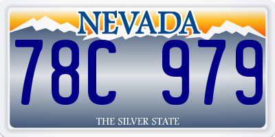 NV license plate 78C979