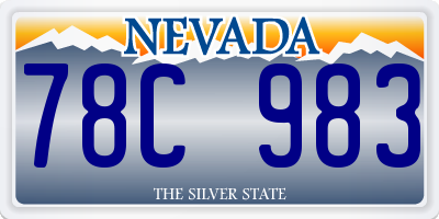 NV license plate 78C983