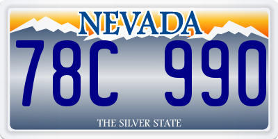 NV license plate 78C990