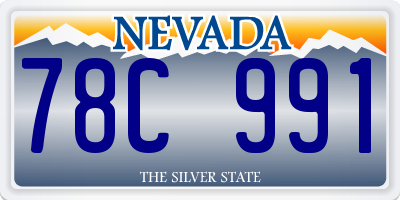 NV license plate 78C991