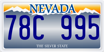 NV license plate 78C995