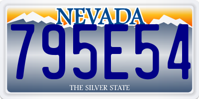 NV license plate 795E54
