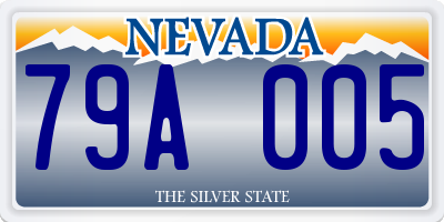 NV license plate 79A005