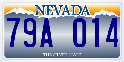 NV license plate 79A014