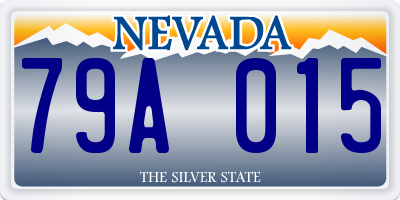 NV license plate 79A015