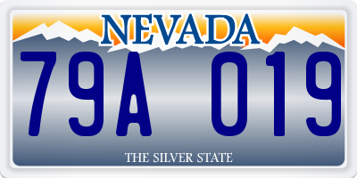 NV license plate 79A019