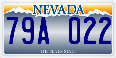 NV license plate 79A022