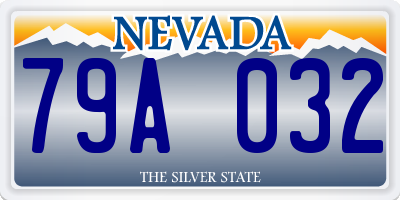 NV license plate 79A032