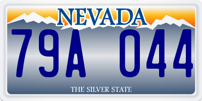 NV license plate 79A044