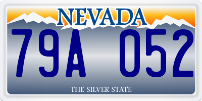 NV license plate 79A052