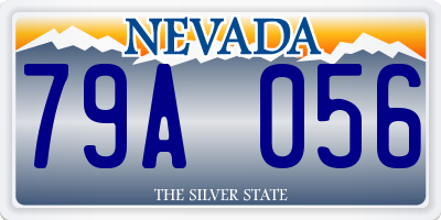 NV license plate 79A056